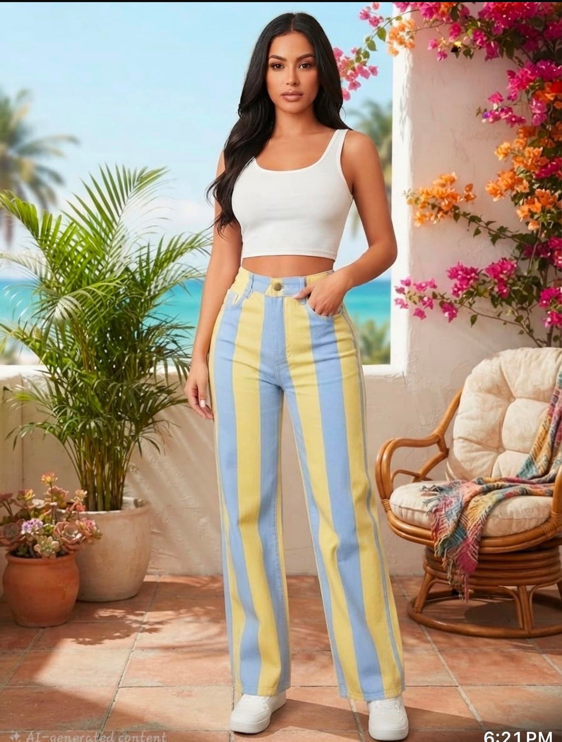 Rayas Amarillo Jeans
